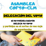 ¡ATENCIÓN COLEGIAD@! SI NO PUEDES ASISTIR A LA ASAMBLEA, PARTICIPA ENVIÁNDONOS TU DELEGACIÓN DE VOTO